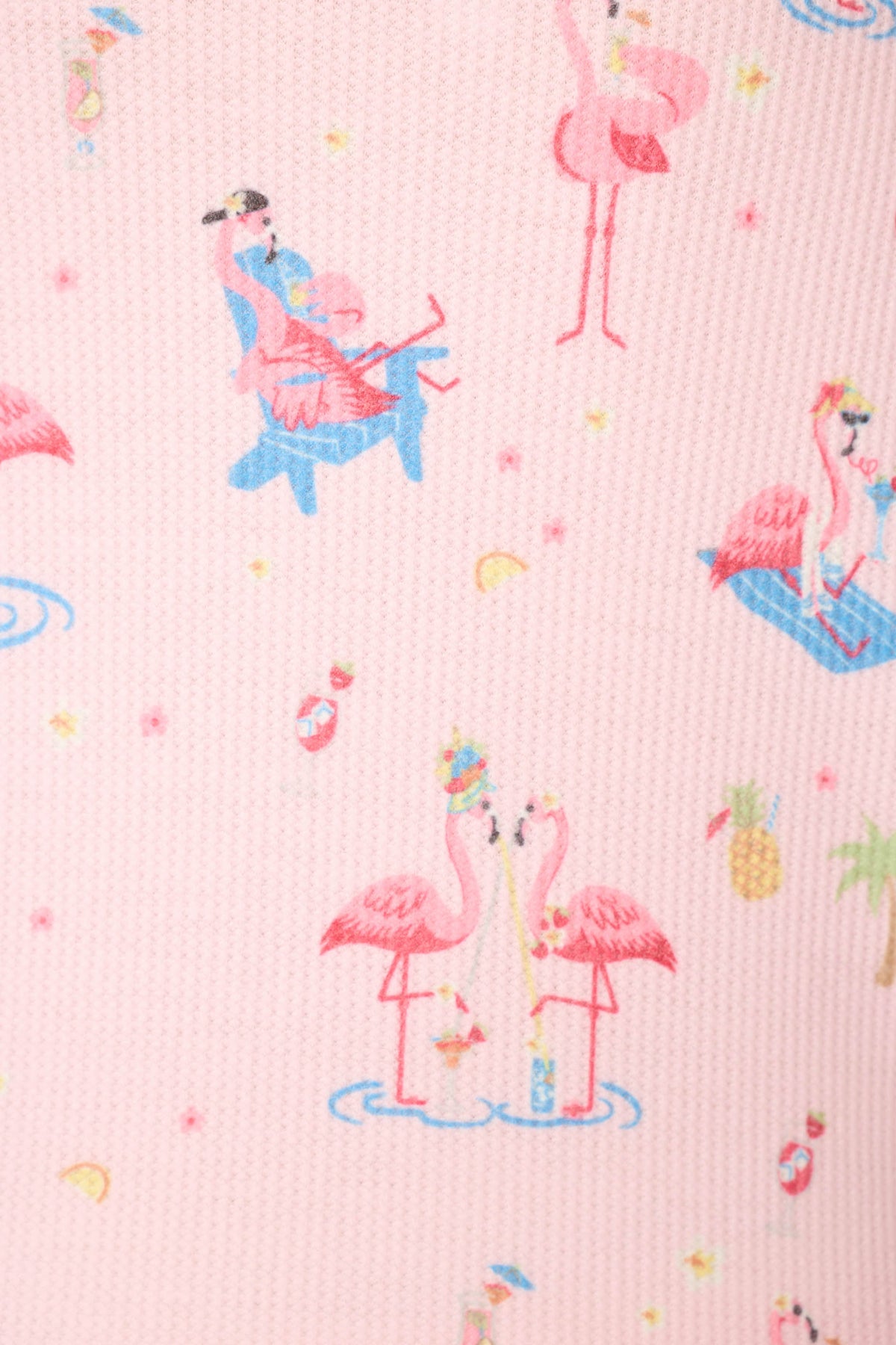 Boyfriend Boxer Tiki Flamingos Short Set - PASTEL PINK