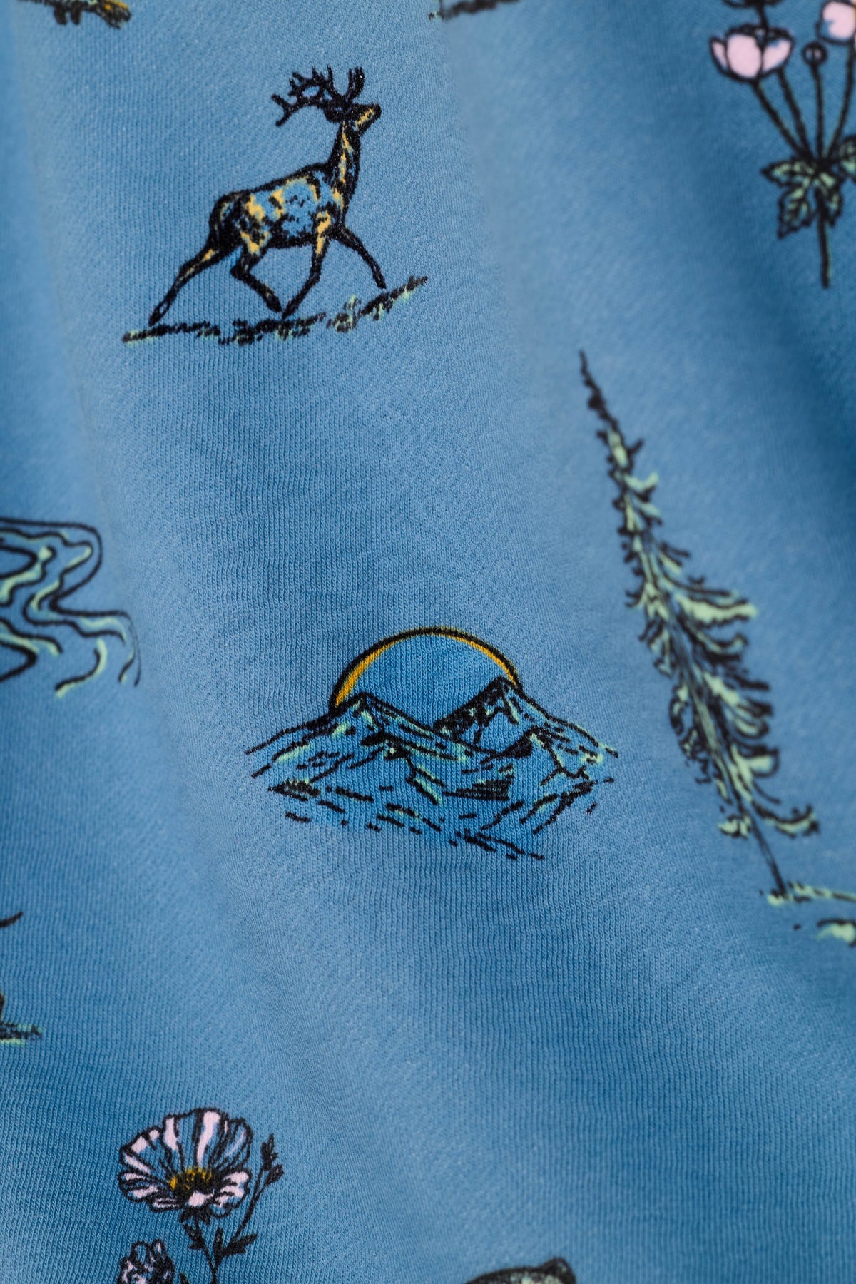 Nature Is My Therapy Nature Print Good Hang Joggers - LIGHT STEEL