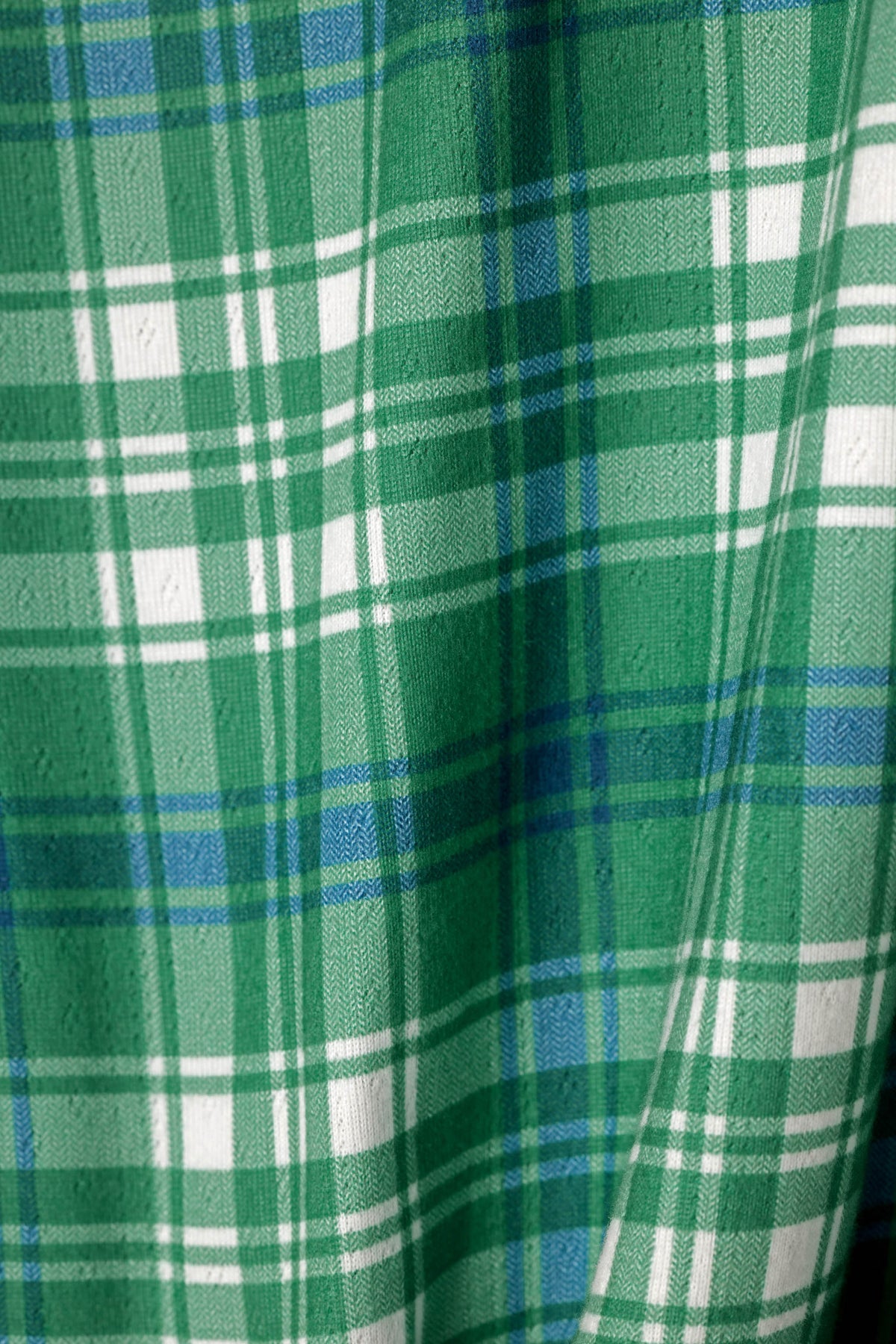 Plaid About You Blue & Green Plaid Print Long Sleeve Top - BLUE GREEN