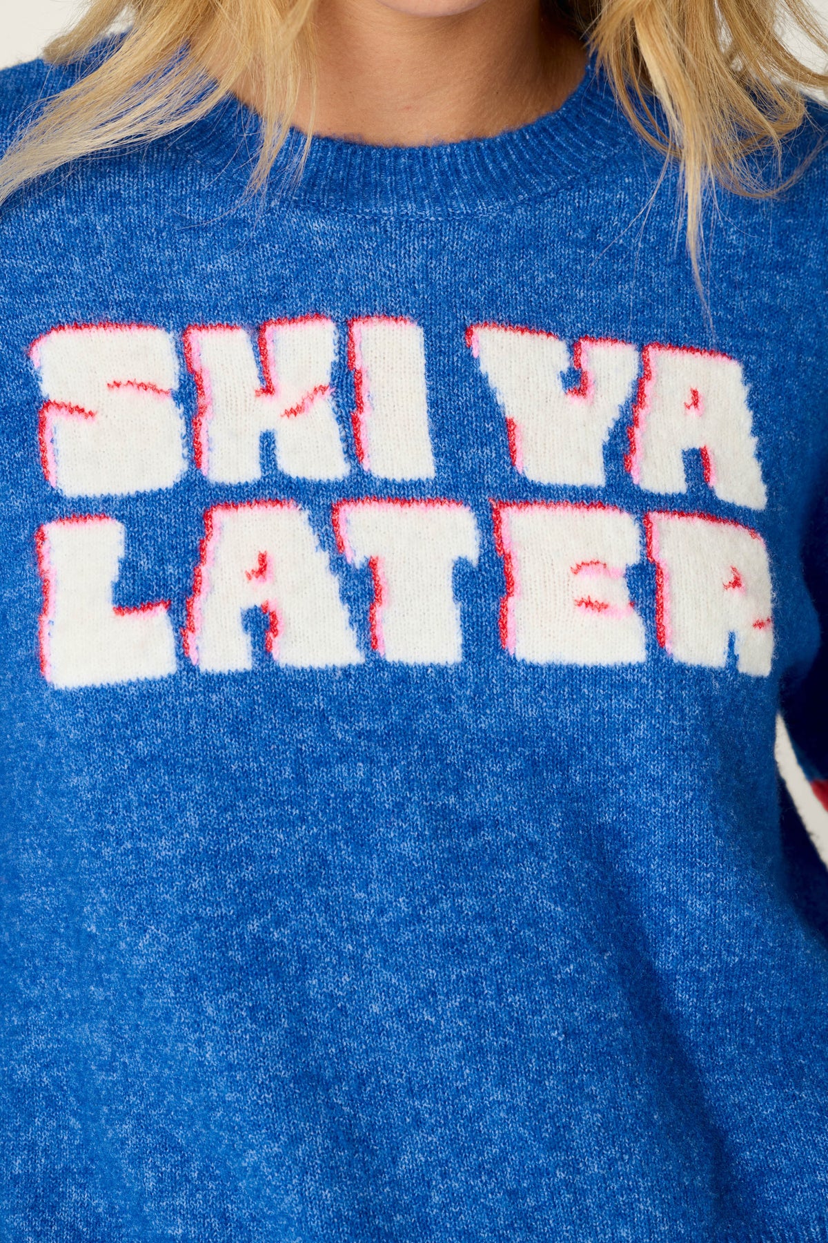 Ski Ya Later Snuggle Sweater - H MOON BLUE