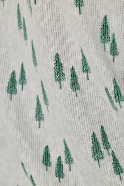 Pine Tree Print 3-Piece PJ Gift Set - HEATHER CLOUD