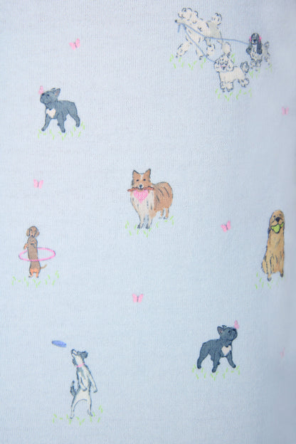 Bark Park Fetch & Frolic Long PJ Set - BLUE ICE