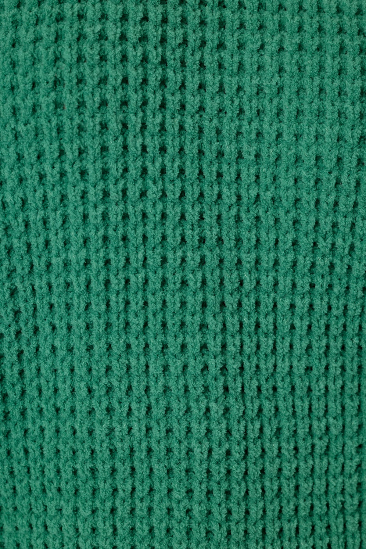 Cozy Chenille Waffle Green Mid-Calf Socks - BLUE GREEN