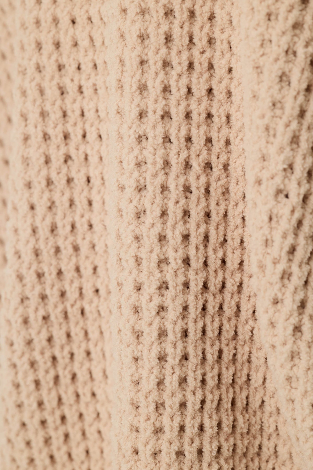Cozy Chenille Waffle Smoky Beige Lounge Pants - SMOKE GRAY