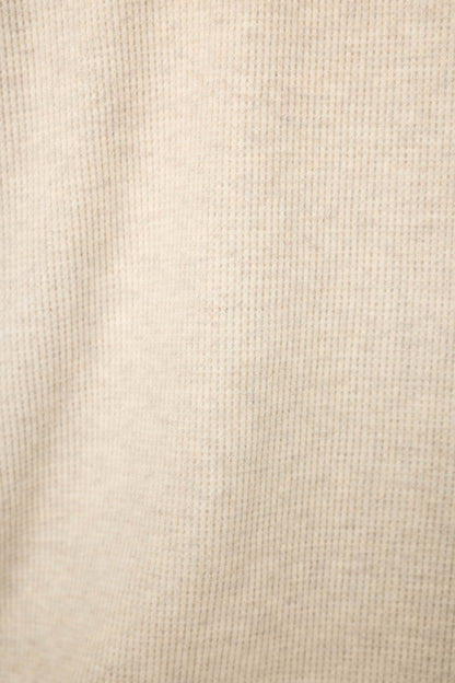 Weekday Waffles Oatmeal Lisette Zip-Up Hoodie - H OATMEAL