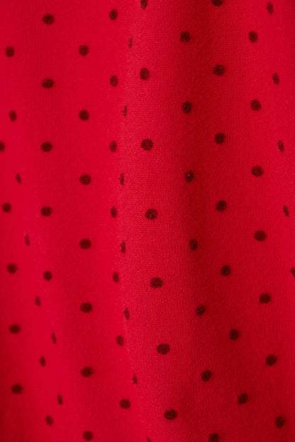 Femme de Noel Tonal Dot Pajama Shorts - LIPSTICK