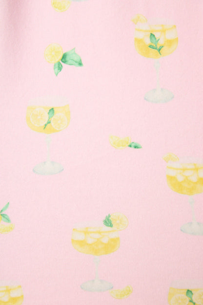 La Dolce Spritz Limoncello Life Long Sleeve Top - PASTEL PINK