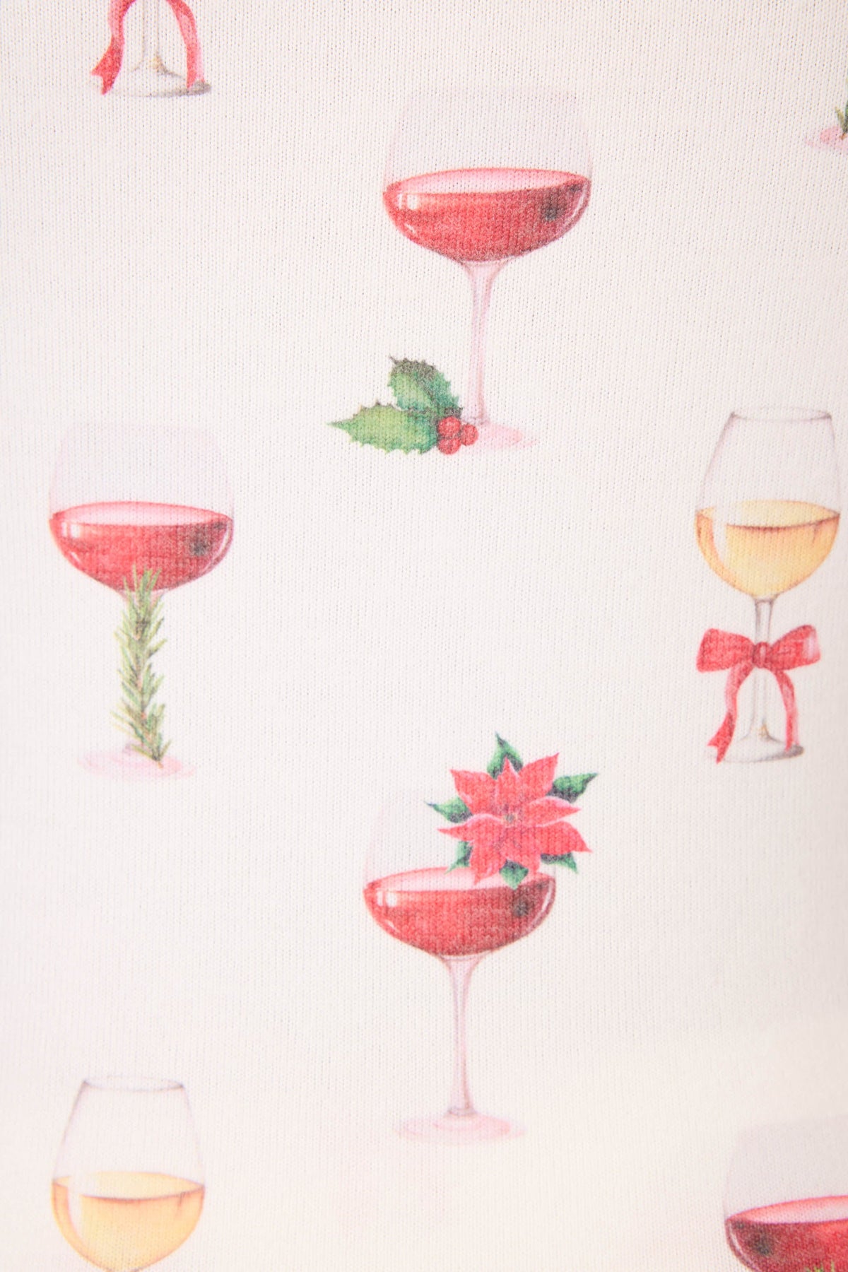 Let's Get Toasty Holiday Wine Print Tank Top - IVORY