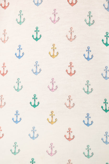 Meet Me By The Sea Anchors Tank Top - IVORY