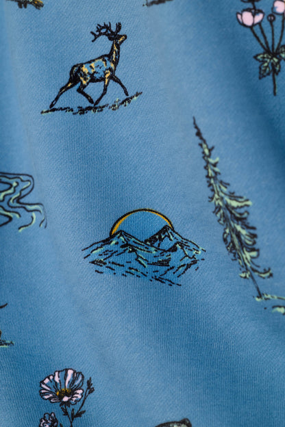 Nature Is My Therapy Nature Print Good Hang Joggers - LIGHT STEEL