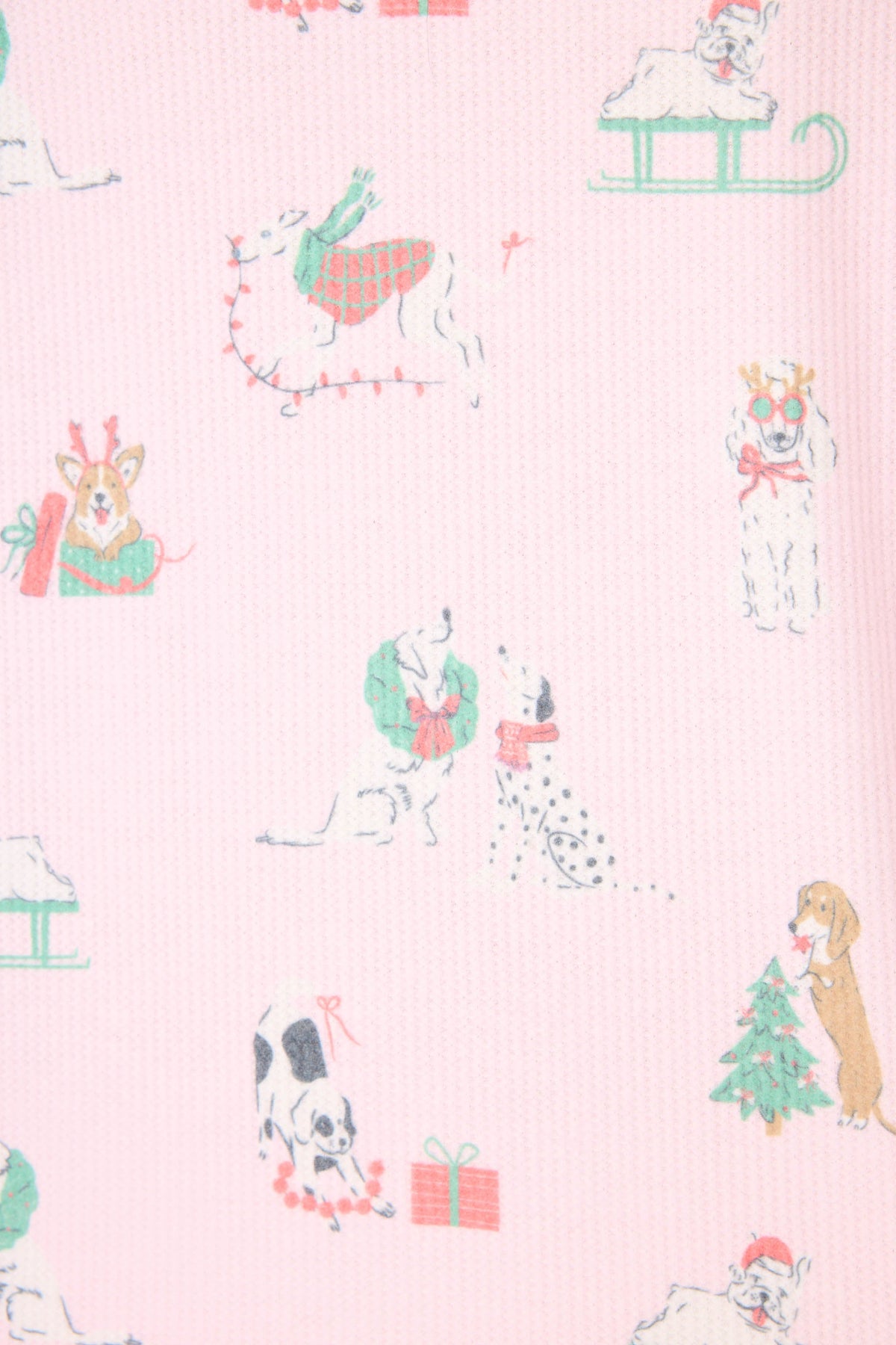 Peace & Pawlidays Dog Print Shorts - PINK