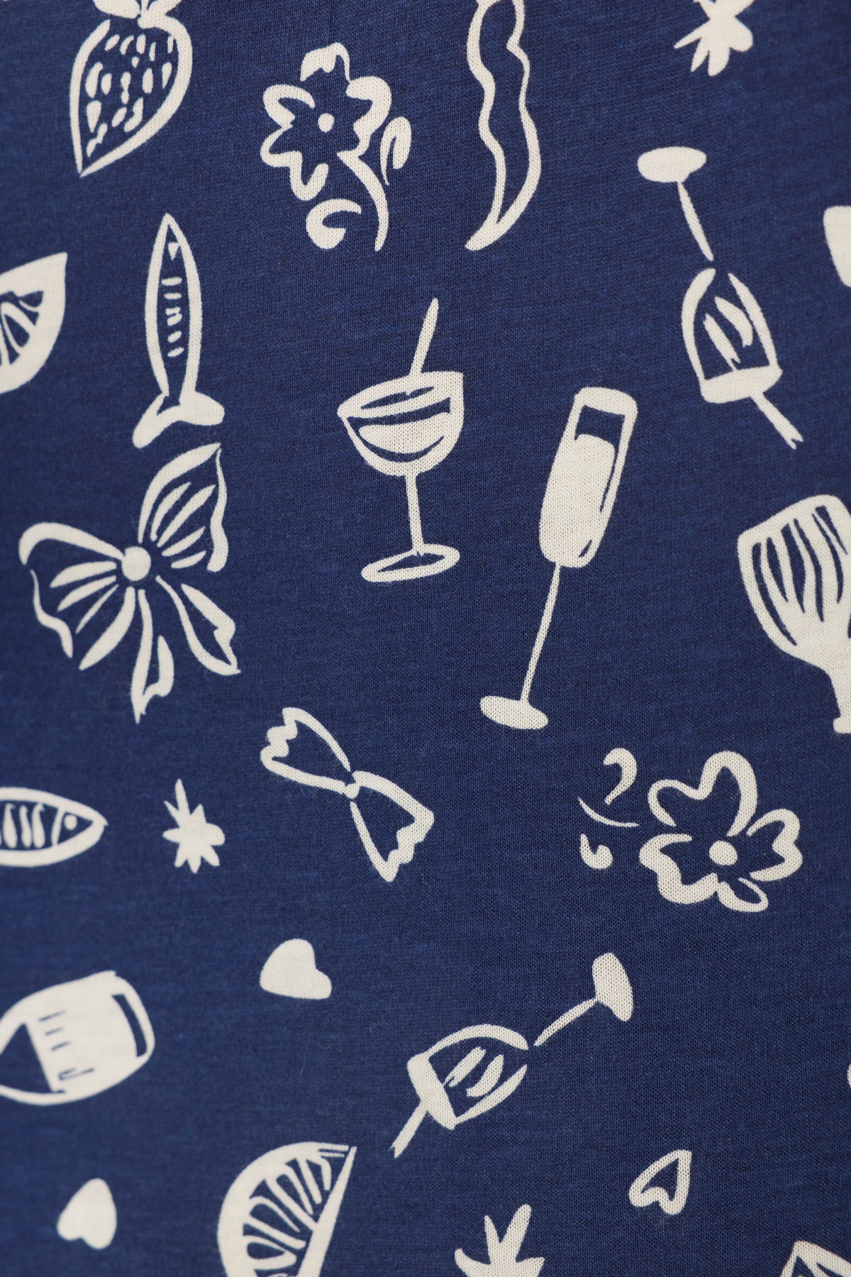 Playful Prints Al Fresco Bistro Pajama Pants - DARK NAVY