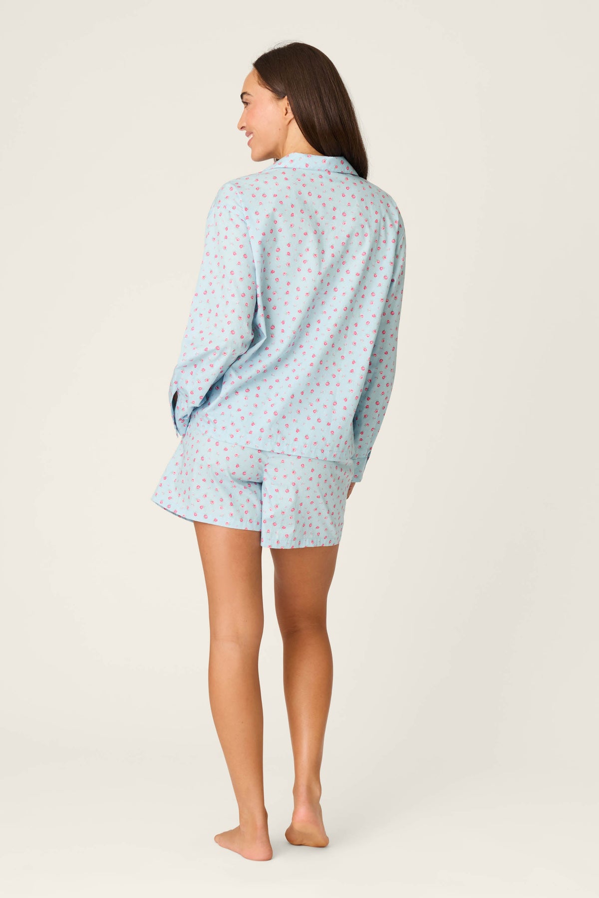 Afterparty Poplin Rosy Nights Short PJ Set - DREAM BLUE