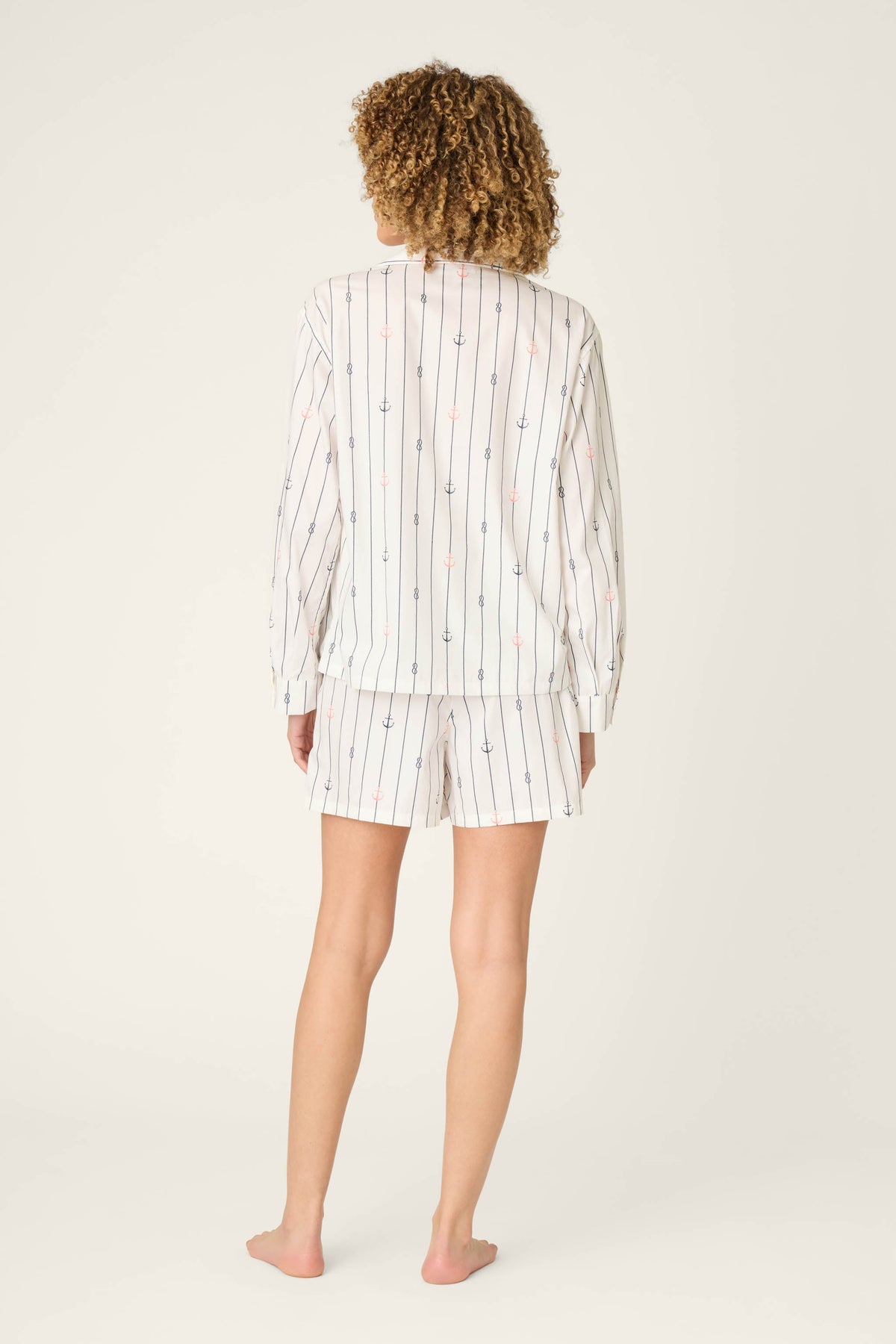 Afterparty Poplin Sail Away Short PJ Set - IVORY