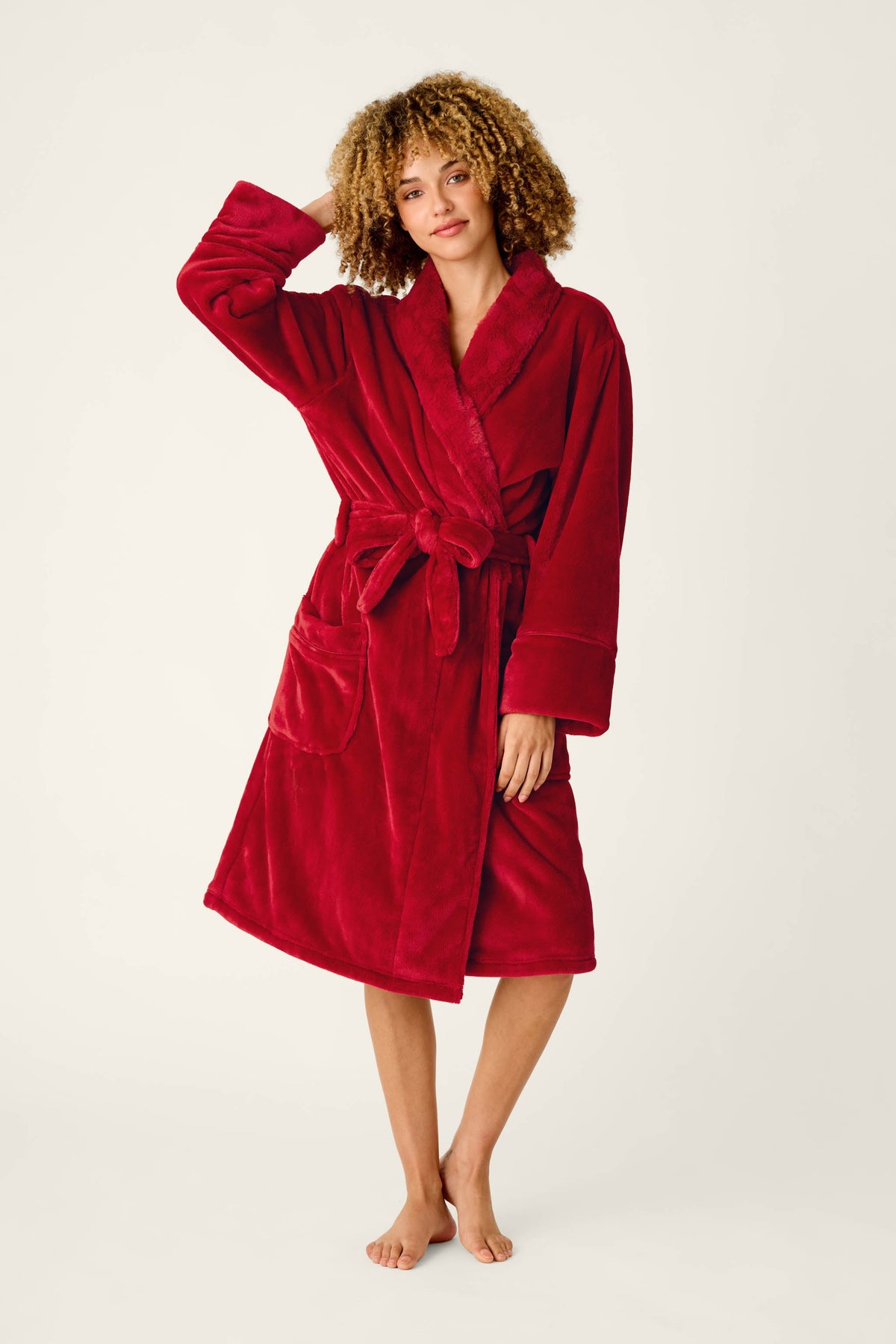 Luxe Plush Red Robe - JESTER RED