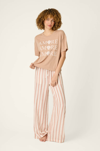 Vino Al Mare That's Amore T-Shirt - WARM TAUPE