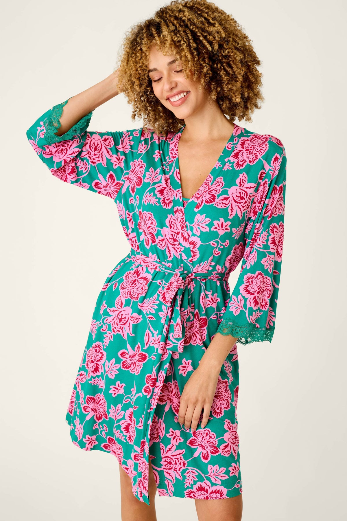 Frosted Floral Dreams Robe - IVY