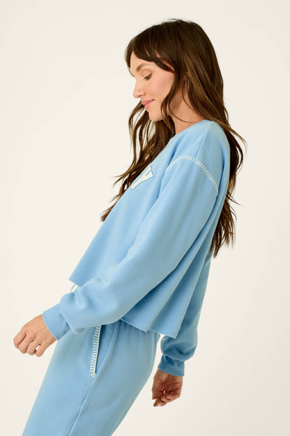 Howdy Holidays Snowdrift Blue Howdy Sweatshirt - SNOWDRIFT