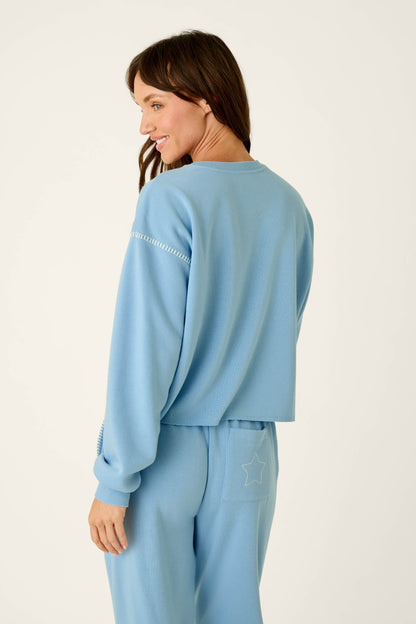 Howdy Holidays Snowdrift Blue Howdy Sweatshirt - SNOWDRIFT
