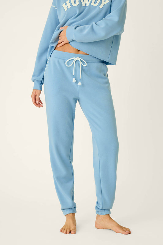 Howdy Holidays Snowdrift Blue Joggers - SNOWDRIFT