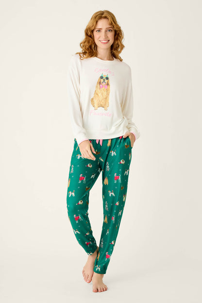 Happy Pawlidays Santa’s Favorite Long Sleeve Top - IVORY