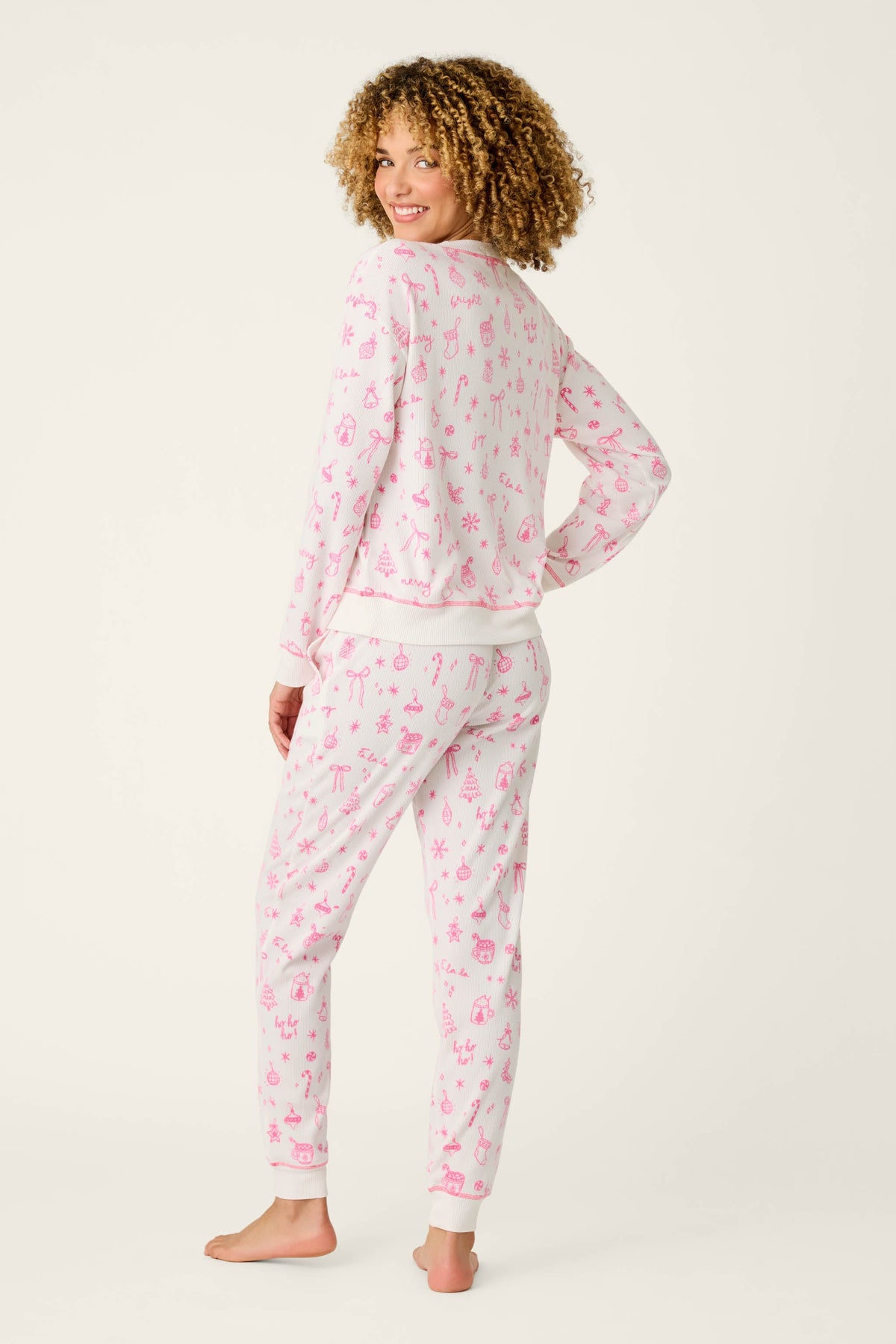 Holiday Print 3-Piece PJ Gift Set - WINTER ROSE