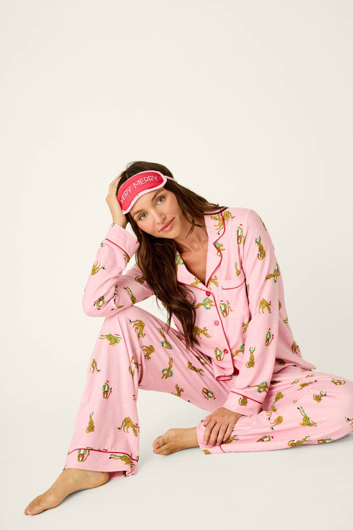 Very Merry Wild for the Holidays 3-Piece PJ Set - PINK ORCHID