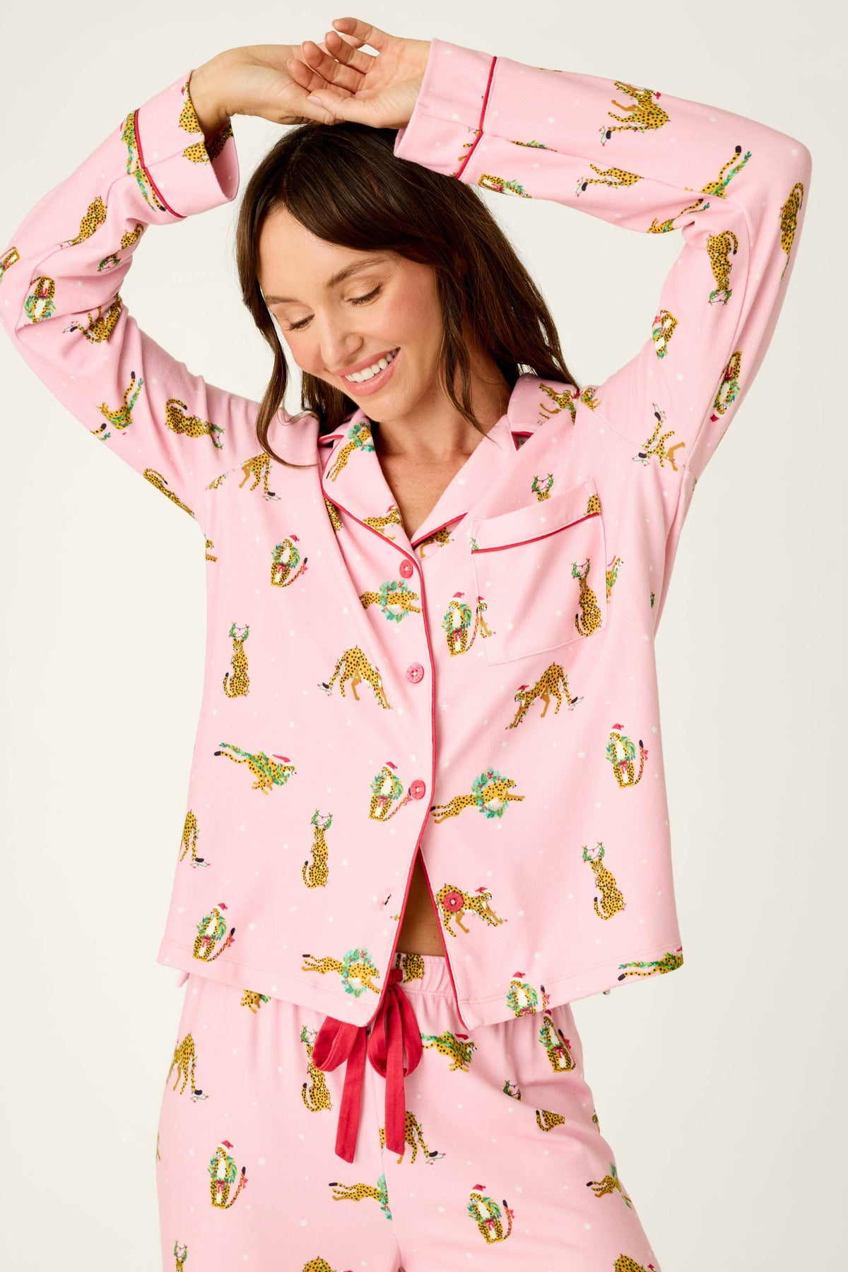 Very Merry Wild for the Holidays 3-Piece PJ Set - PINK ORCHID