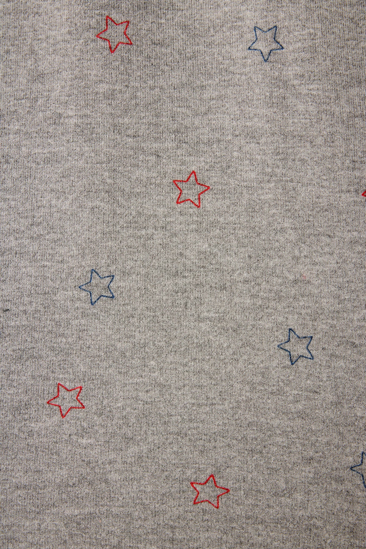 Red, White, & Woof Star Print Long Sleeve Top - DARK H GREY