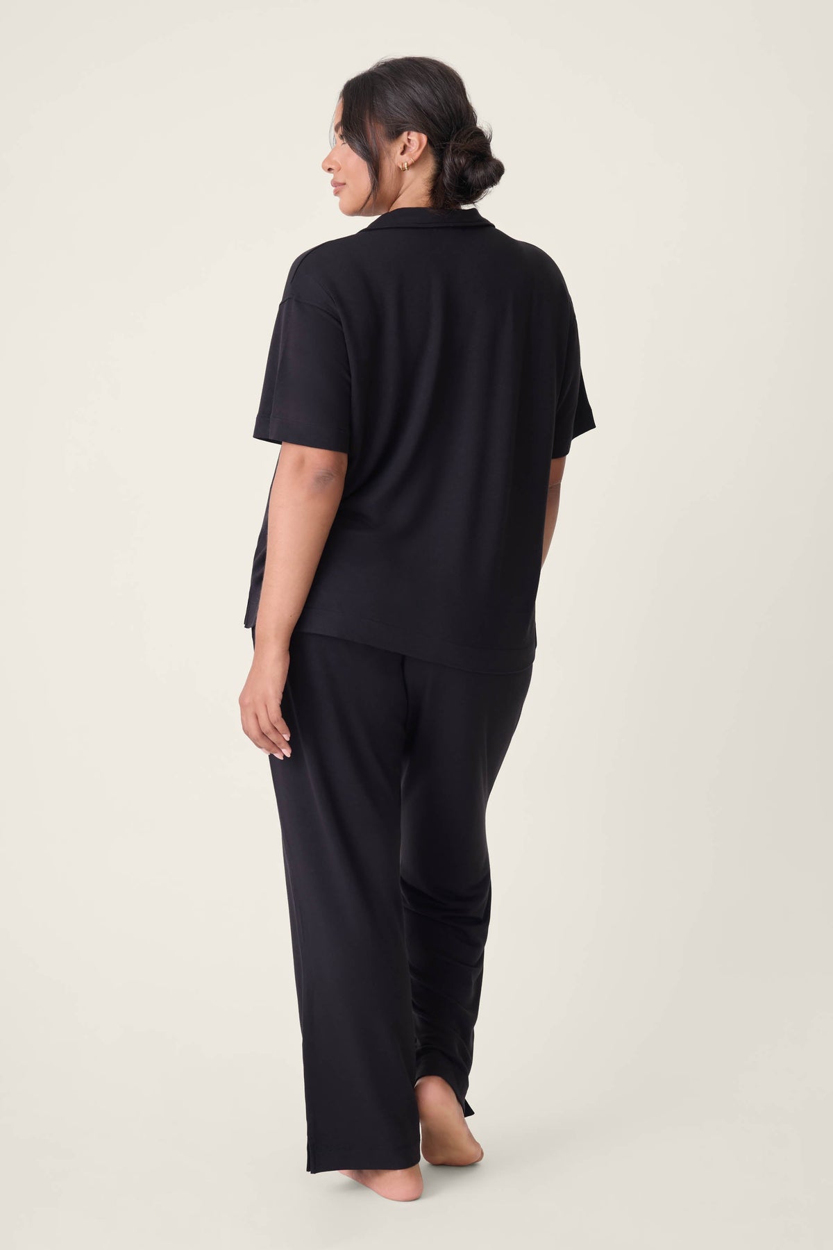 Jammie Essentials Black Plus Size PJ Set - BLACK