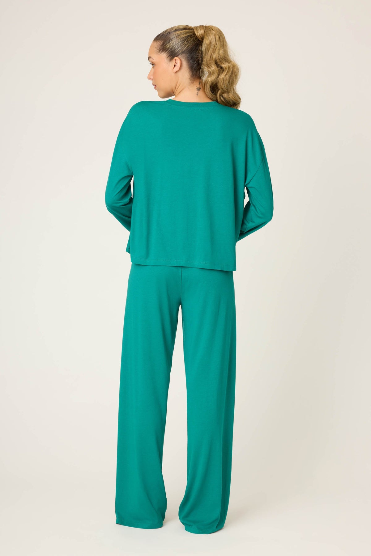 Joy to the World Long Sleeve Lounge Set - EMERALD