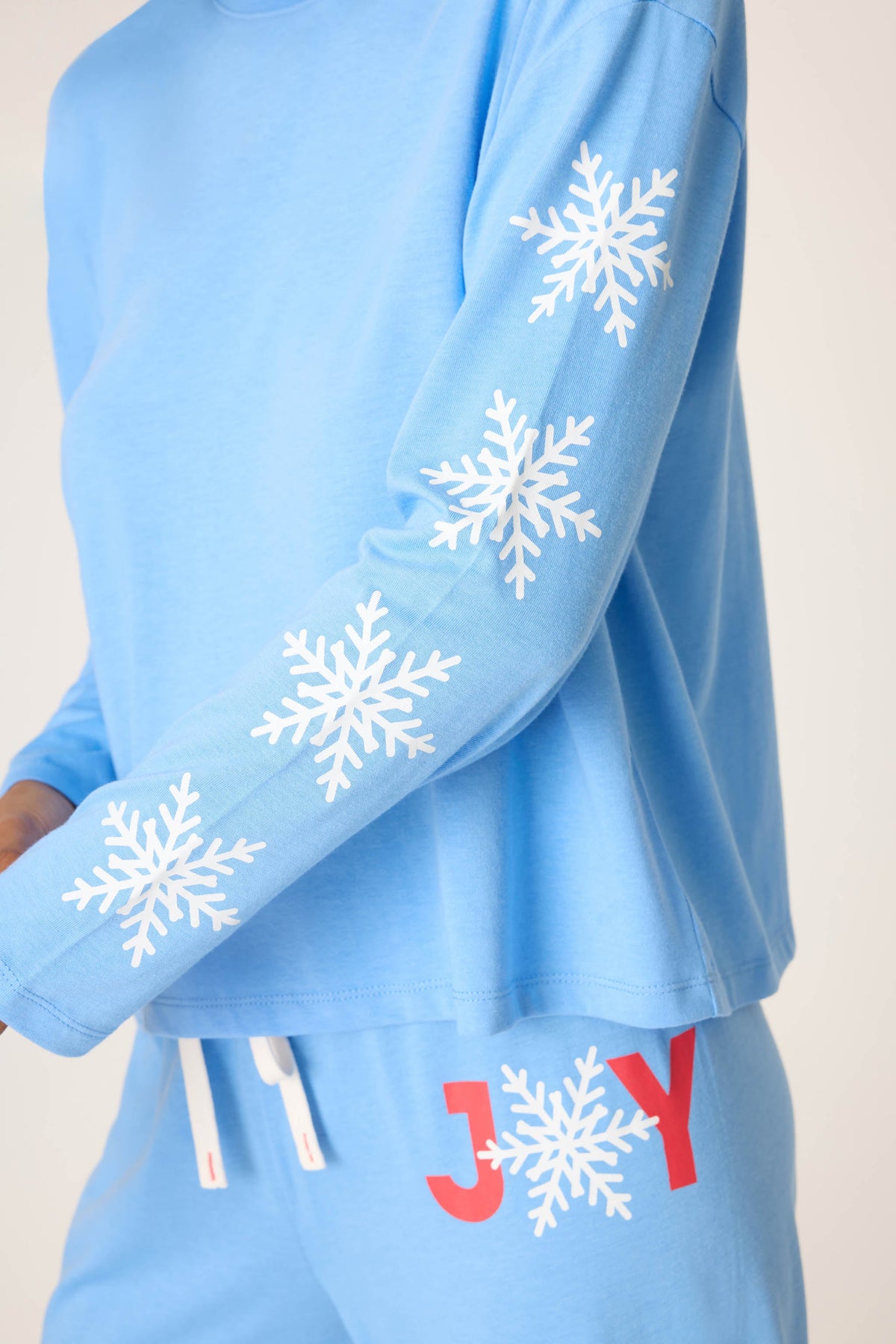 Snowflake Long Sleeve Lounge Set - SEA