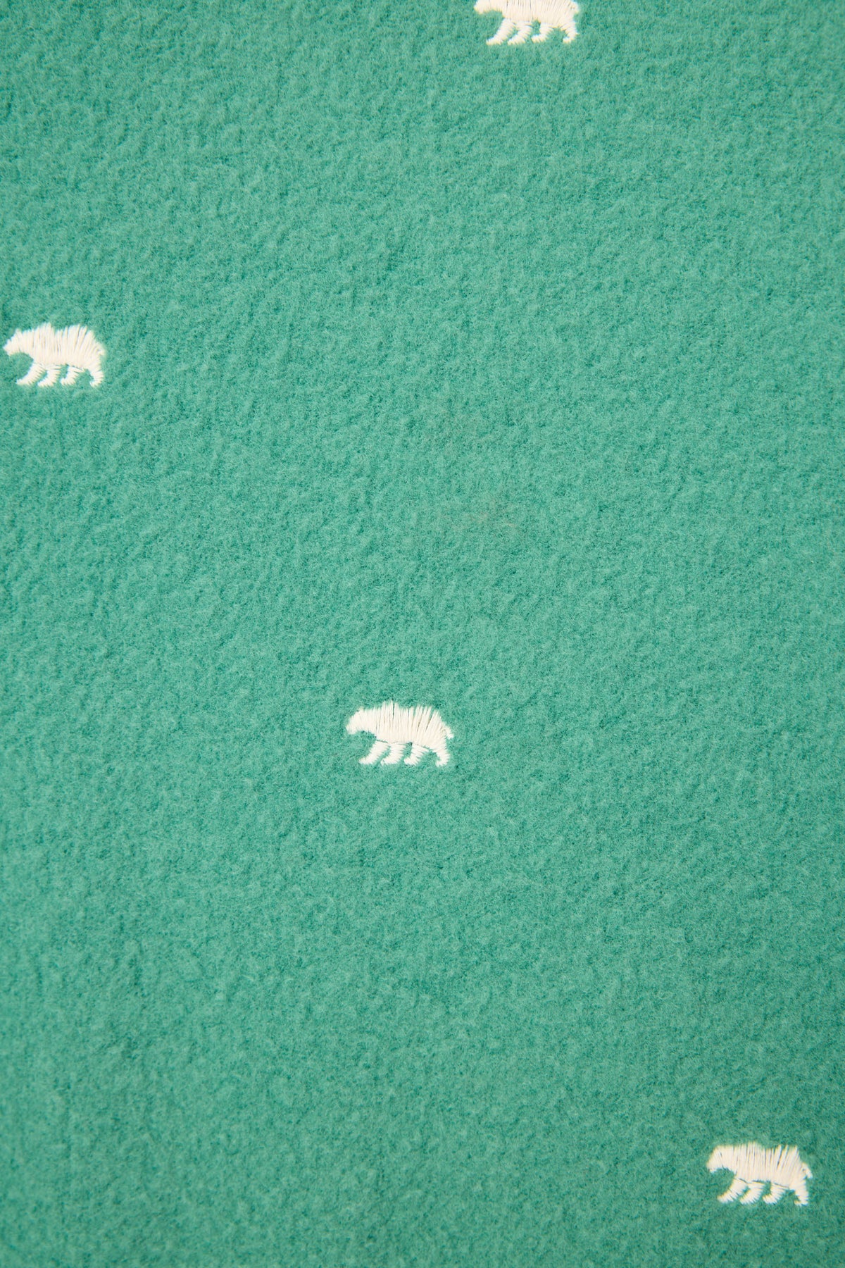 The Outsider Embroidered Bear Fleece Sweatshirt - FOREST