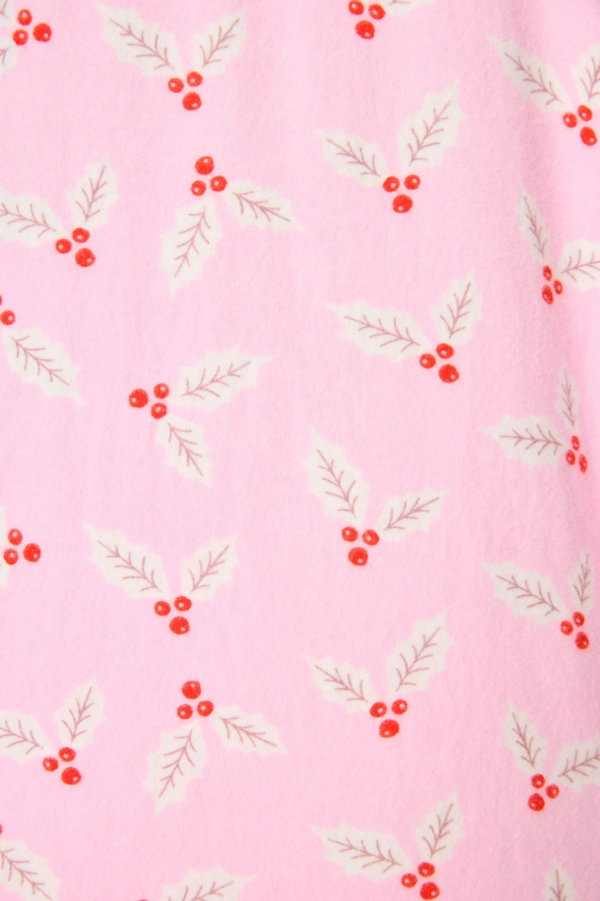 4-Piece Mistletoe Print Flannel Gift Set - PINK