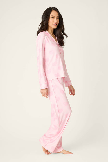 Full Of Heart 3-Piece PJ Set - PINK