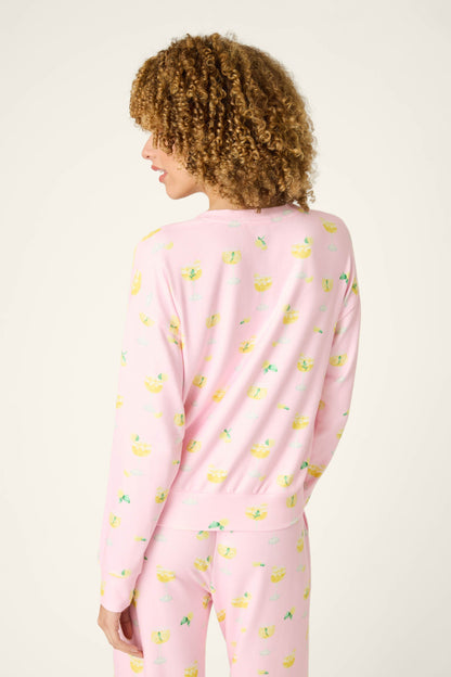 La Dolce Spritz Limoncello Life Long Sleeve Top - PASTEL PINK