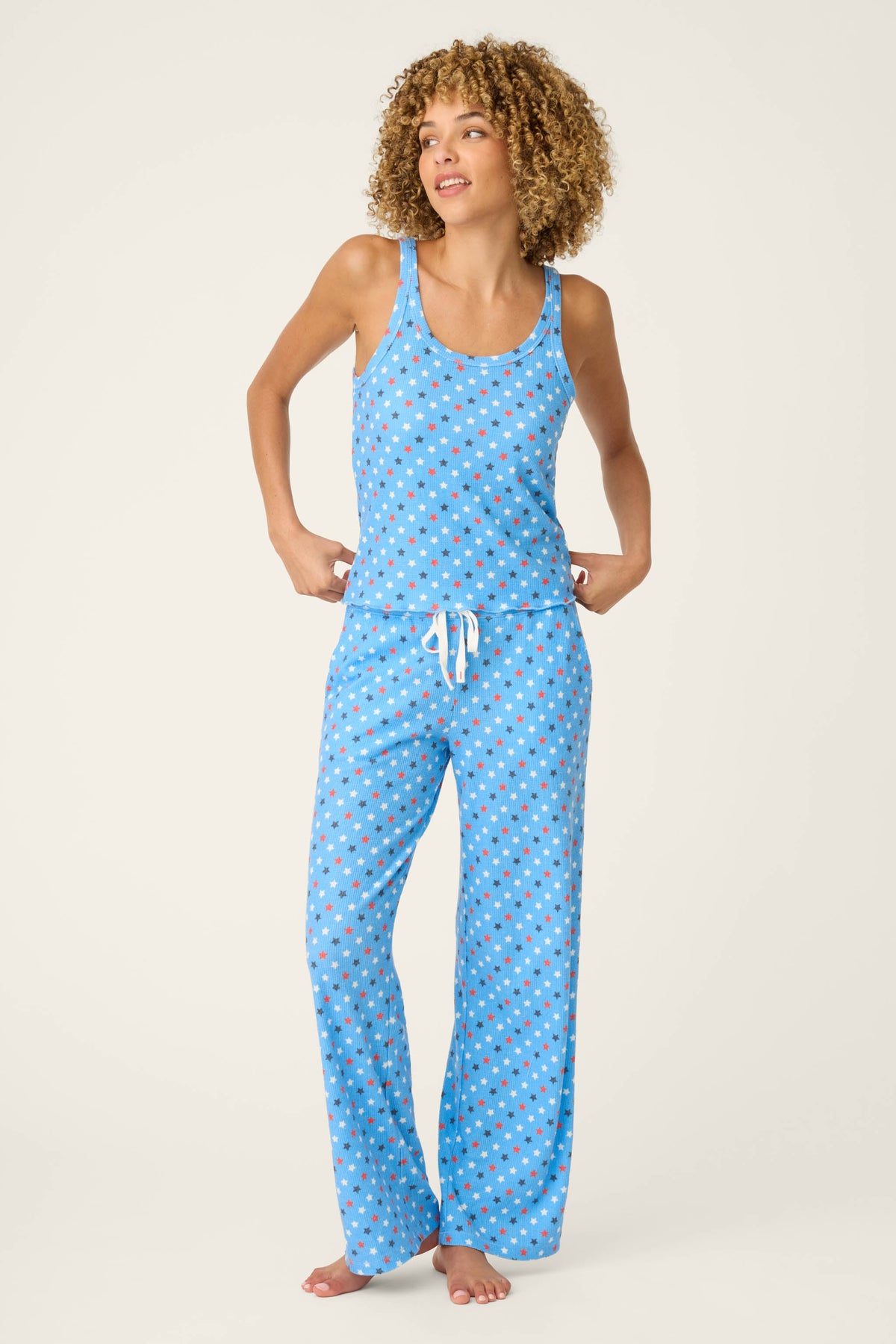 Star Spangled Summer Bay Blue Star Print Cami - BAY BLUE