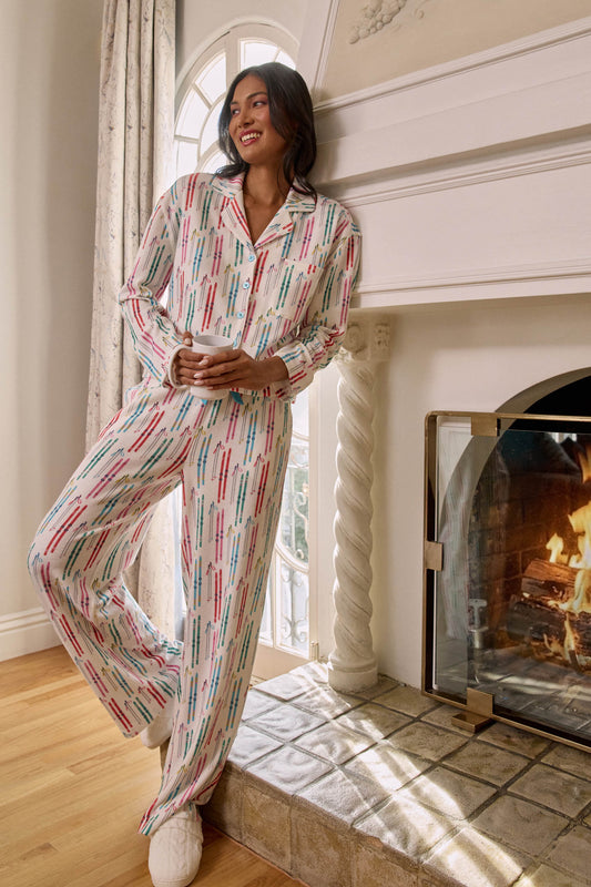 Après All Day Ski Print 3-Piece PJ Set - IVORY