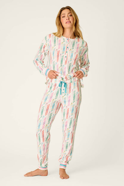 Après All Day Ski Print Jammie Pants - IVORY
