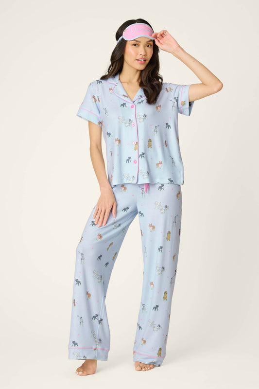 Bark Park Fetch & Frolic 3-Piece PJ Set - BLUE ICE