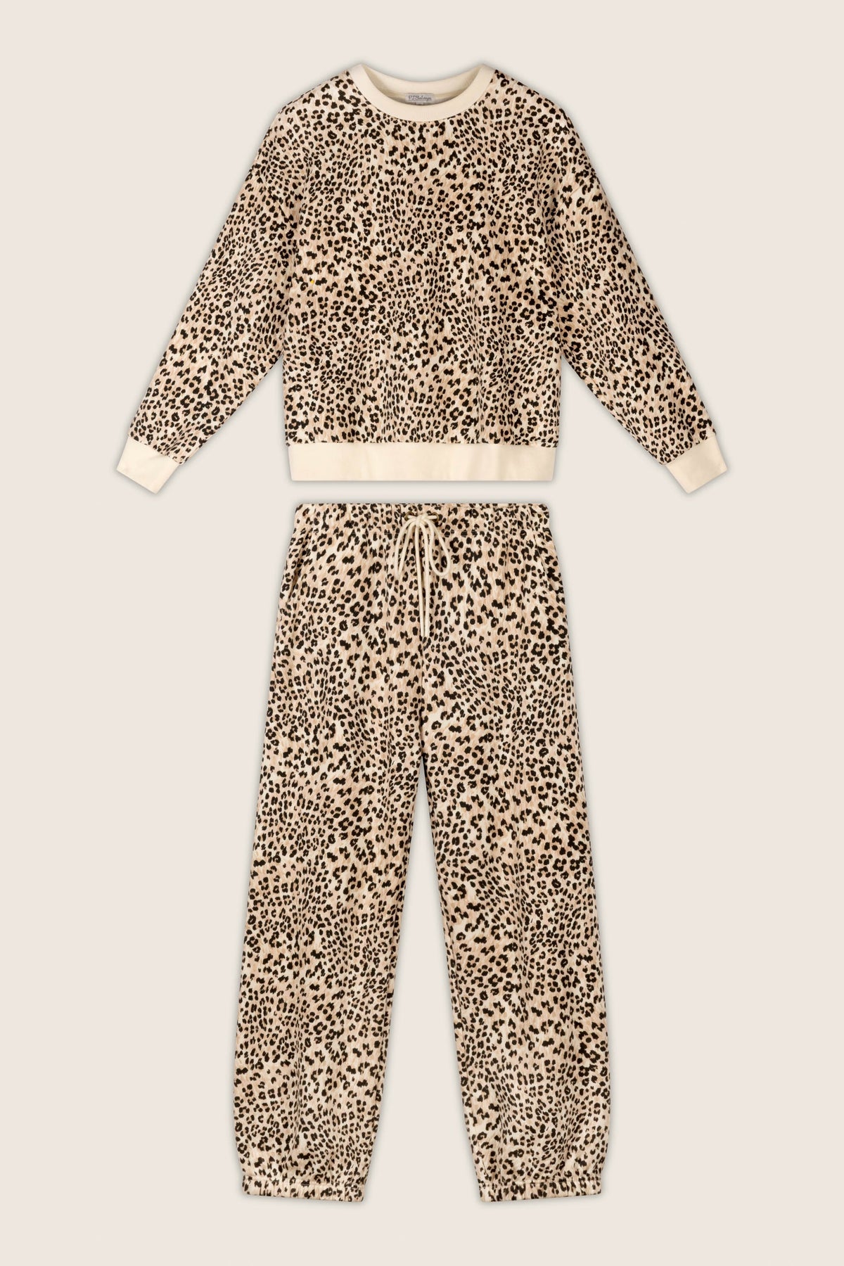 C'est La Vie Leopard Print Frankie Sweatshirt - NUDE