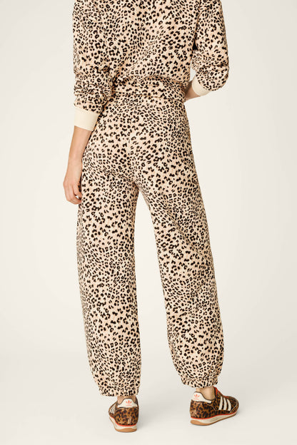 C'est La Vie Leopard Print Good Hang Joggers - NUDE