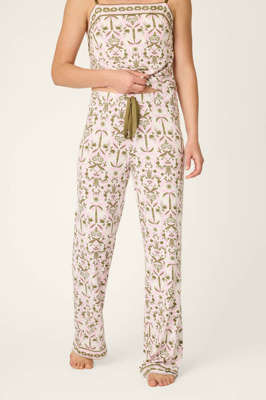 Déjà Vu Dreams Tiki Time Open Leg Pants - MULTI