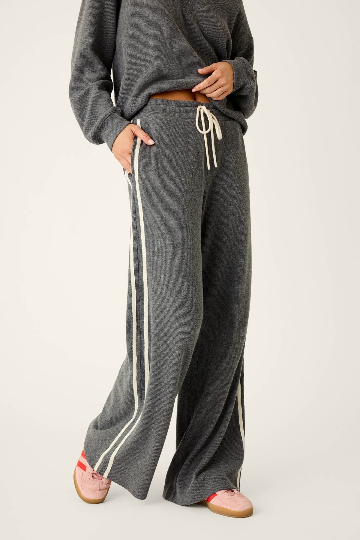 Weekday Waffles Honey Charcoal Lounge Pants - H DARK CHARCOAL