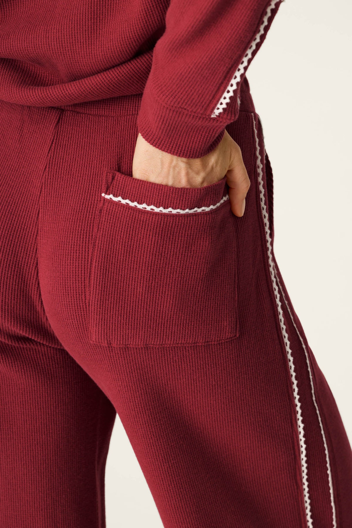 Weekday Waffles Rue Lounge Pants - DARK WINE