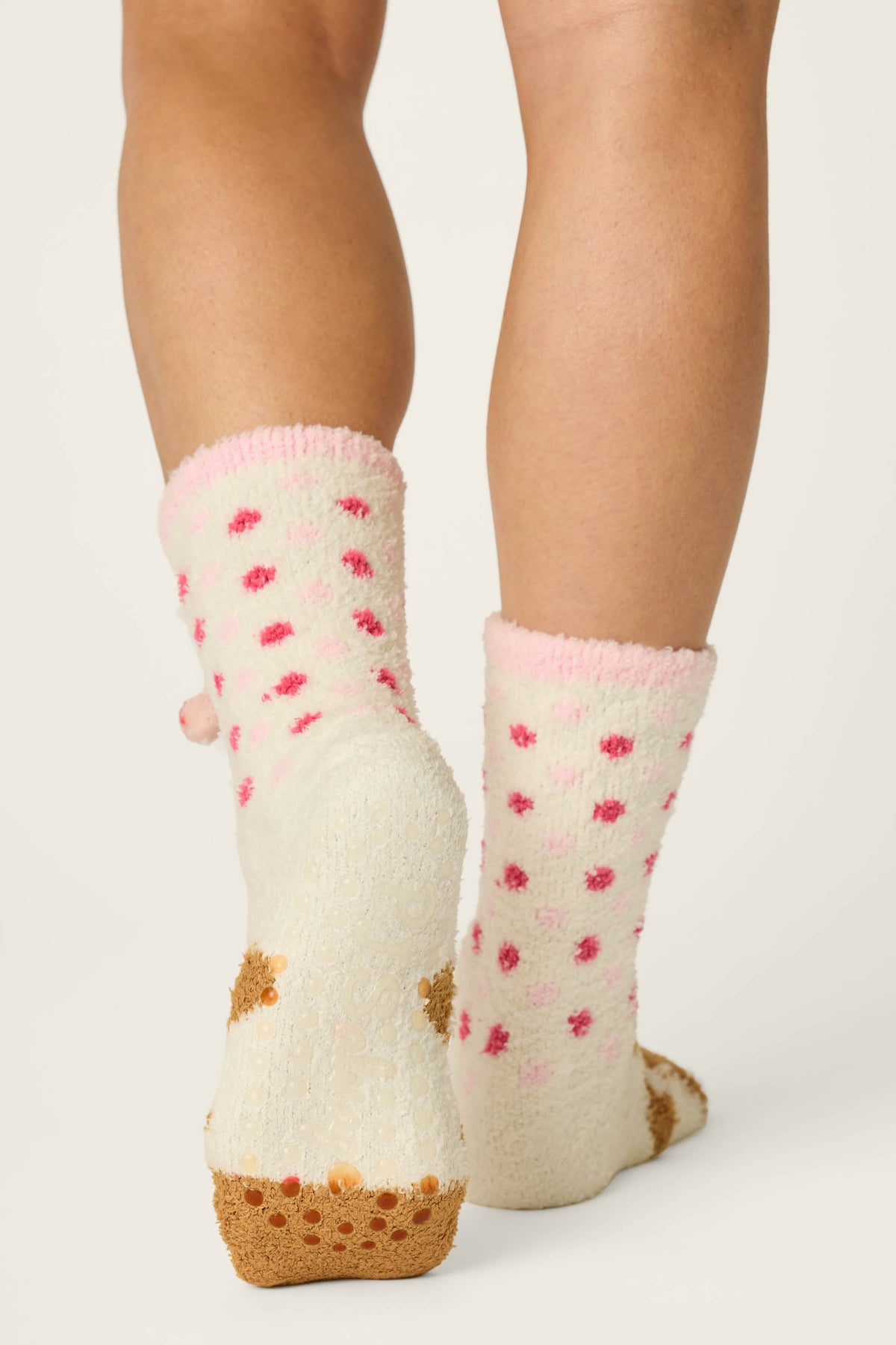 Gingerbread Girl & Polka Dot Socks - BABY PINK