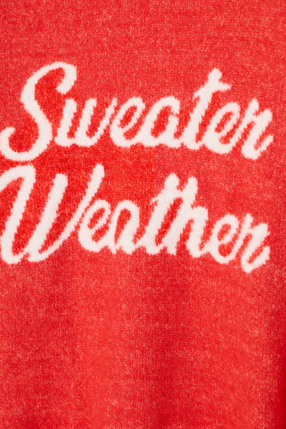 Sweater Weather Snuggle Sweater - RUBY