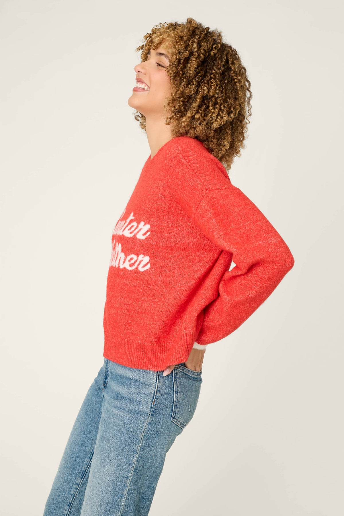 Sweater Weather Snuggle Sweater - RUBY