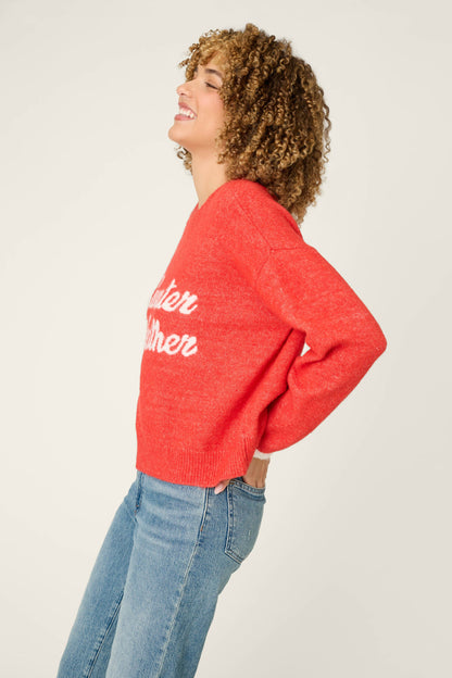 Sweater Weather Snuggle Sweater - RUBY