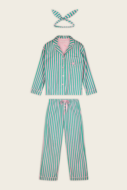 Ski Bunny Icon 3-Piece Long Sleeve Flannel PJ Set - TENDER PINK
